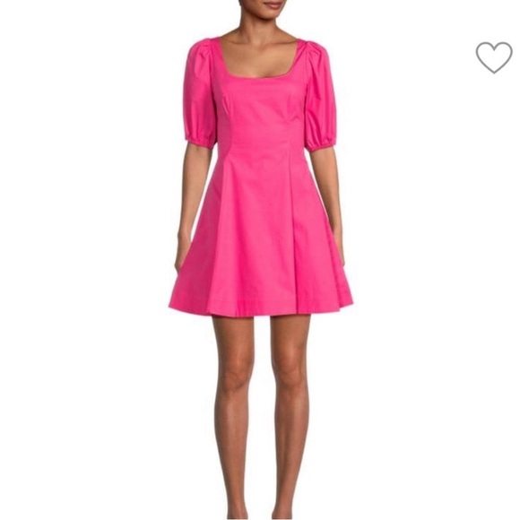 STAUD Dresses & Skirts - Staud Laelia Poplin Dress in Hot Pink Size 6 NWOT